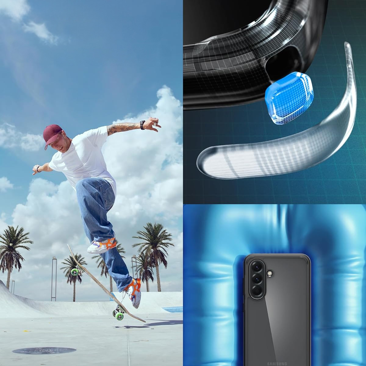 Etui Spigen Ultra Hybrid do Samsung Galaxy A56 5G, przezroczysto-czarne